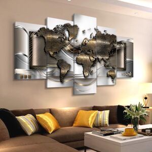 Collapsar Poster Gallery Landscape World Map 5 piece HD Wall Art Print HD Print posters Paintings Oil Painting Living Room Home Decor Pictures