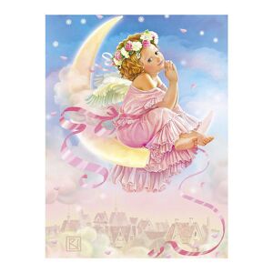 FIYO Fairies on the moon Diamond Painting Portrait Little angel Round Full Drill Embroidery Cross Stitch