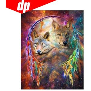 FIYO Wolf Diamond Embroidery 5D DIY Diamond Painting Cross Stitch Picture Full Round Diamond