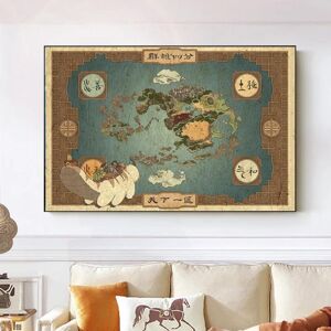Milky Way Art Gallery The Last Airbender Map Avatar The Legend of Aang Poster and Prints From Avatar Art Canvas Painting Wall Art Pictures Home Decor
