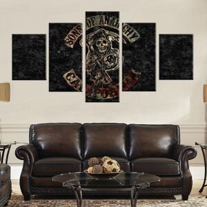 Petrichor Gallery No Framed Sons of Anarchy Anime 5 piece Wall Art Canvas Print posters Paintings Oil Painting Living Room Home Decor Pictures