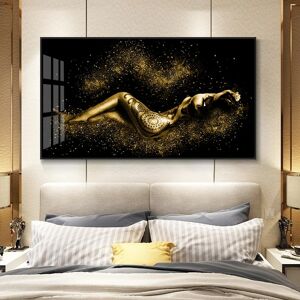 Epoch art poster Black and Gold Abstract Sexy Nude Women Body Figure Oil Painting on Canvas Posters and Prints Wall Art Picture for Living Room