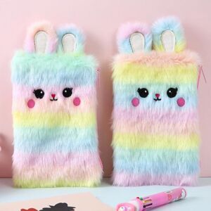 Happy Living Fashion No Odor with Two Ears Plush Teen School Pencil Pouch for Office Pencil Storage Bag