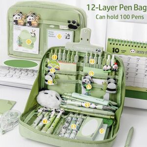 laite 90 Degree Large Opening Pen Bag Large Capacity Pen Storage Bag Fashion Pencil Case  Student