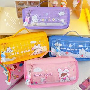 Stationeries Pencil Case Portable Multifunctional Zipper Pencil Bag Large Capacity Stationery Bag for School Home