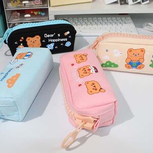 Maiduo Bag Zipple Pouch Stationery Pen Case Big Bear Pencil Bag Zipper Pencil Case Pen Holder Stroage Bag