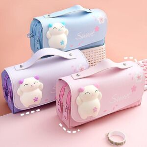 NEOLOVELY Multifunctional Large Capacity Decompression Pencil Case Cute Stationery Cases School Supplies Kawaii Pouch Bags