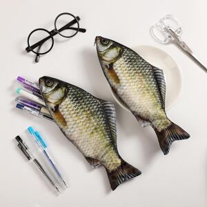 Fashion bag01 Creative Simulated Salted Fish Pencil Case Large Capacity Pencils Pouch Bag Funny School Pencil Cases Stationery Supplies