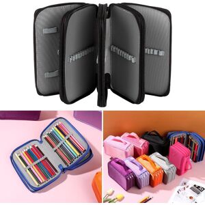 Dalingmao Slots Large Capacity Office College School Organizer Zip Stationery Pouch Pen Bag Nylon Pencil Case