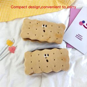 TOMTOP JMS Cute Pencil Case Large Capacity Pencil Box Pouch Creative Biscuit Shape for Kids Adults School