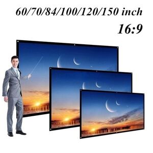 ZCXU 60 /70 /84 /100 /120 /150  Portble Projector Screen HD 16:9  Diagonal Projection Screen Foldable Home Theater for Wall Projection Indoors Outdoors