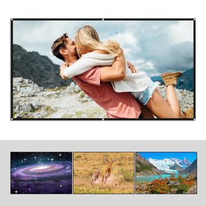 TOMTOP JMS 150 inches Projector Screen Widescreen 16:9 Portable Projection Screen Anti-Crease Foldable Indoor