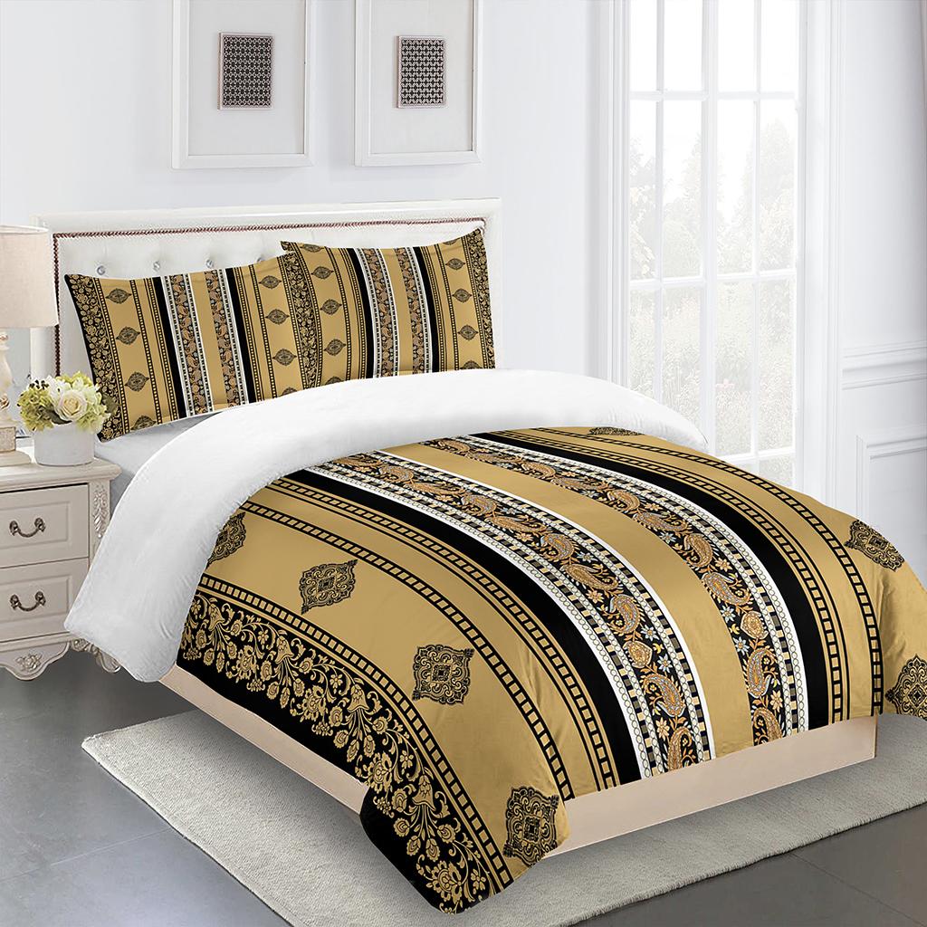 Furniture Component Luxury Ethiopian Eritrean King Queen Twin Full Bedding Sets Single Double Bed Duvet Cover Set and 2pcs Pillow Cover