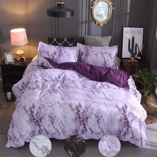 Get to bed Texture Bedding Stone Pattern Simple Plain Quilt Cover Pillowcase No Sheet Cover