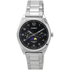 Casio Standard Analog Moon Phase Black Dial Quartz MTP-M300D-1A MTPM300D-1 Mens Watch