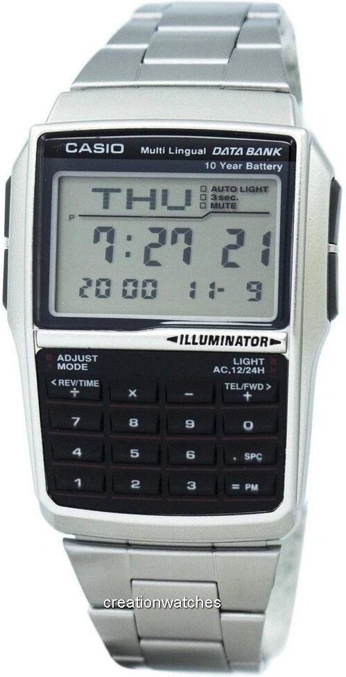 Casio Youth Digital Data Bank 5 Alarm Multi-Lingual DBC-32D-1ADF DBC-32D-1 Men's Watch