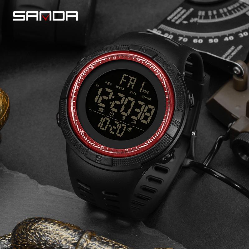 SANDA  Watch Fashion Waterproof Outdoor Sports Electronic Watch Personality Wrist