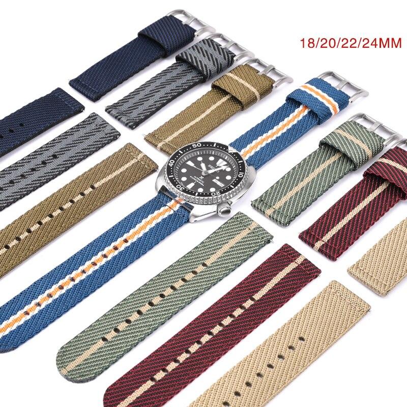 Pet cute pet battle High Density Native Nylon Bracelet 18/20/22/24mm Zulu Strap With Stainless Steel Buckle Military Replacement For Men Watch Accessories