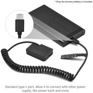 TOMTOP JMS Type C to DR-E18 DC Coupler LP-E17 Dummy Battery Replacement for Canon RP EOS 77D 200D 250D 750D