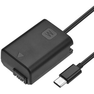 Andoer DC Coupler Dummy Battery and USB-C Type-C AC Converter Power Adapter Cable for NP-FW50