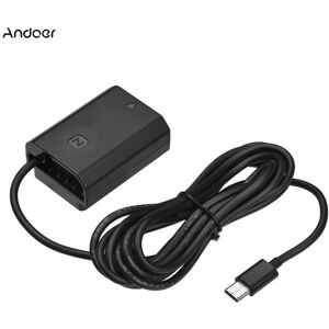 Andoer DC Coupler Dummy Battery Type-C USB-C Plug for NP-FZ100 Battery Replacement for Sony Alpha