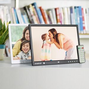 Andoer 15 Inch L Screen LED Digital Photo Frame Desktop Album 1280 * 800 HD Music/ Video/