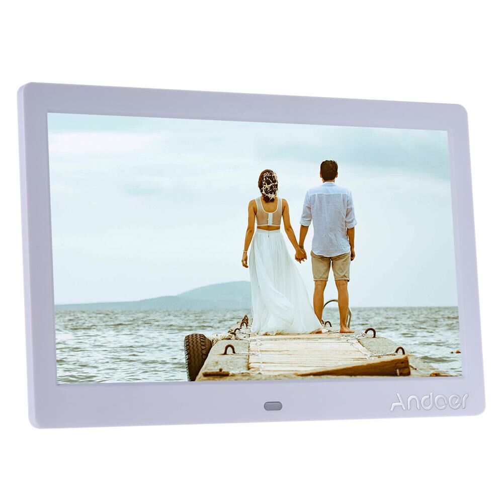 Andoer 10 Inch Wide LCD Screen Digital Photo Frame 1024 * 600 High Resolution Electronic Photo