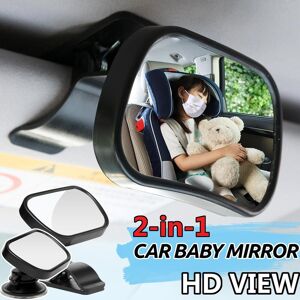 Forgetmenot 9x6cm Suction Clip Safety Mirror For Child Baby Infant Car Back Seat Backseat View Mirror Rearview Convex Kids Ward Care Styling