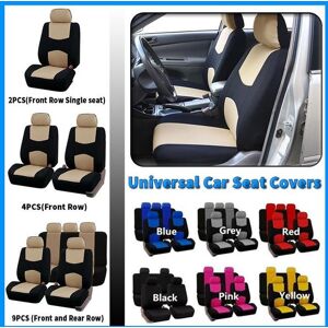 Mask Off High Quality 9/4/2PCS Fashion Black Car Seat Covers Full Set Car Seat Cover Universal Fit Interior Decor Protector Case Car Accessories