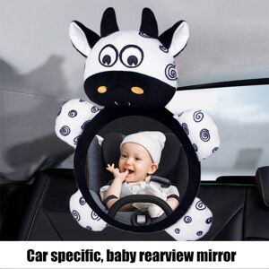 yousitasi Break-resistant Child Rear Seat Mirror Black and White Toddlers Stroller Mirror  Mirror Car Toy