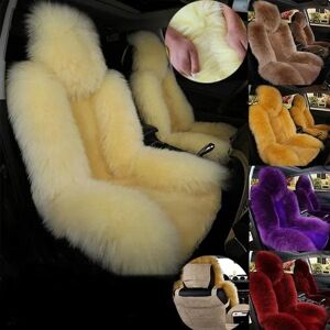 XuYiEC 1PC Sheepskin Fur Car  Cover Universal Wool Car Cushion Front Car Seat Cover Car Accessories Car  Car-styling Car Interior Christmas Gift