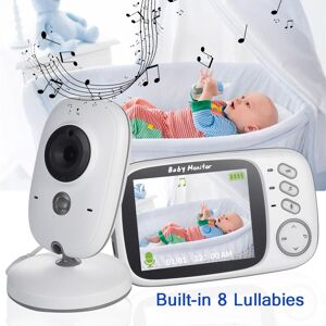 wmlike mz VB603 Wireless Baby Monitor 3.2 inch LCD IR Night Vision 2 way Talk 8 Lullabies Temperature monitor video nanny radio baby camera