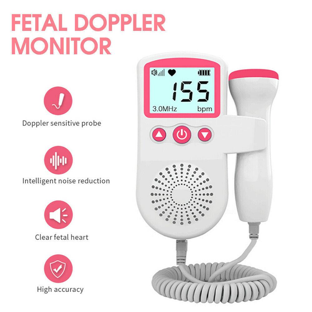 HoldPeak Electronics Fetal Doppler Detector Baby Heart Beat Rate Probe Prenatal Monitor Ultrasonic P3