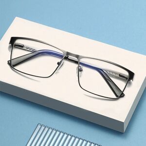 lingsong Eye Protection Reading Glasses Metal Presbyopic Eyewear Vintage Square Eyeglasses  Men Women