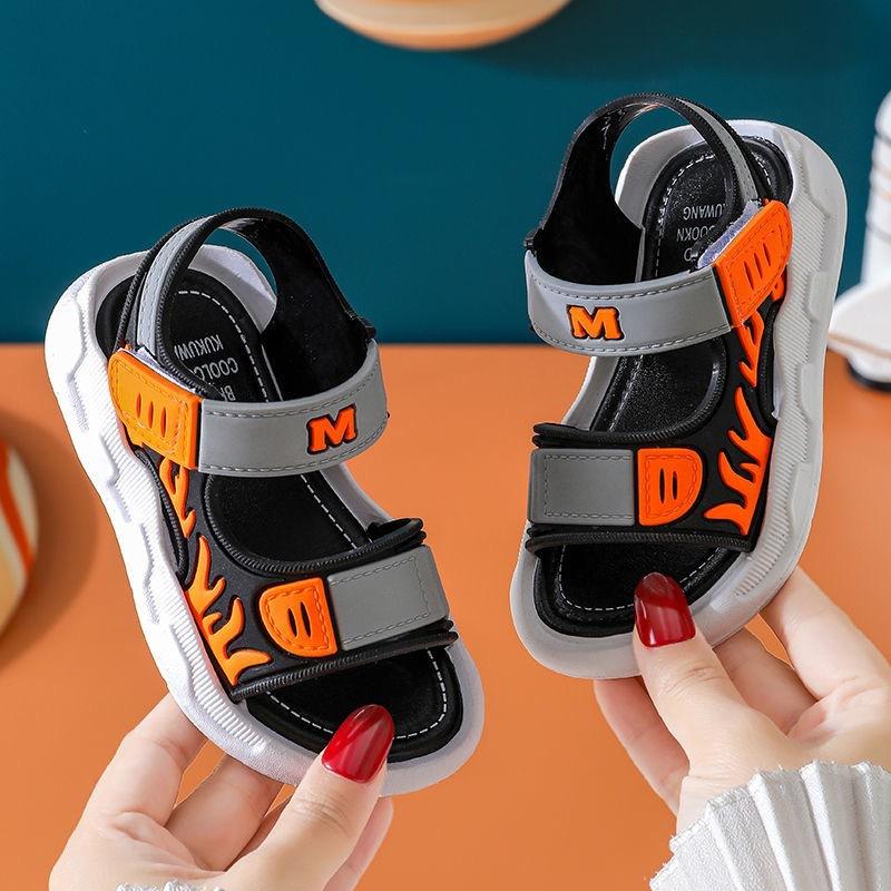 PenGo Studio Children's Sandals Men's Summer New Handsome Little Boys, Middle School Children, Primary School Students, Non Slip Soft Sole Baby Beach Shoes