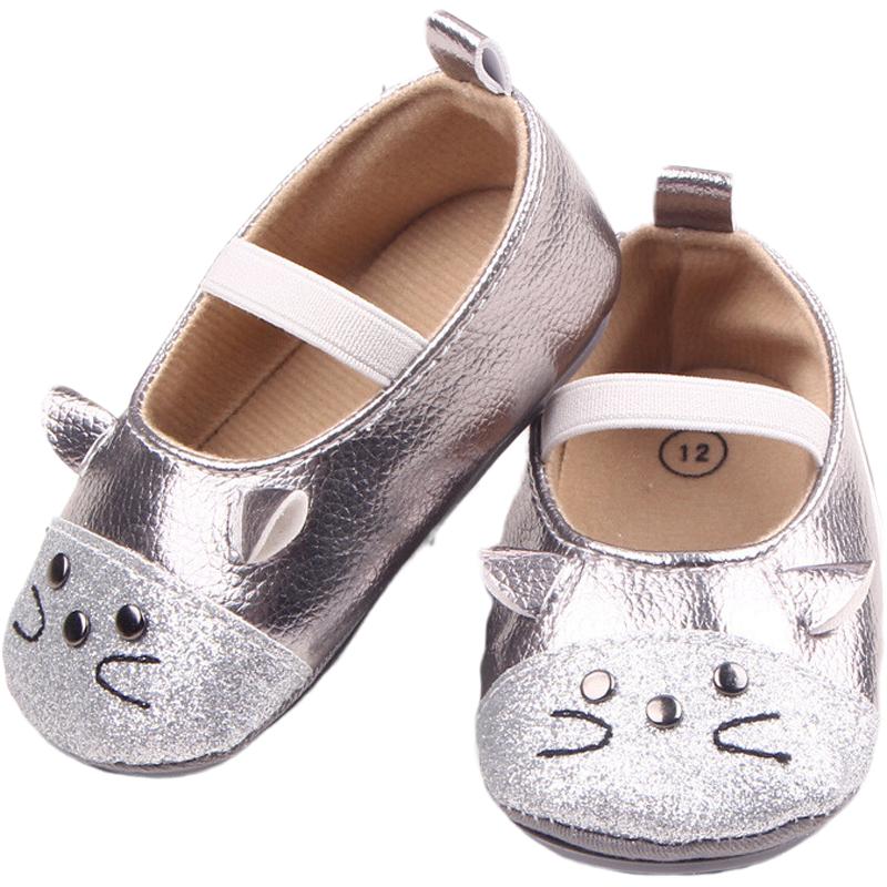 MUPLY Girls Baby Shoes First Walkers Cute Mouse Newborn Princess Children's Sneakers Baby Girl Shoes