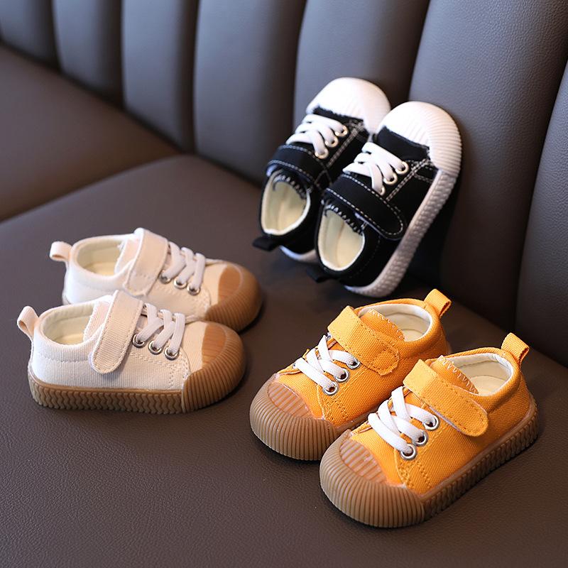 Fun Beatuy Baby Prewalker Shoes Spring and Autumn New Children's Baby Soft Soled Toddler Shoes Girls Breathable Canvas Shoes Boys Biscuit Shoes