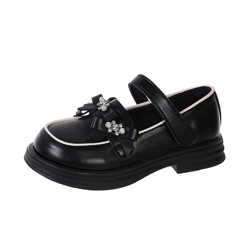 SUNSHINE X Children's Lefu Shoes Girls' Simple Leather Shoes Soft Sole Single Shoes