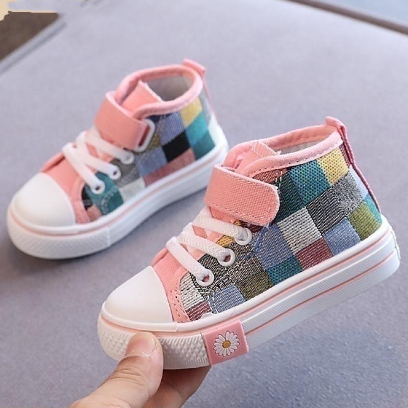 TWINFLAMES Children's Canvas Shoes Spring Autumn New Children's Anti Slip Board Shoes for Boys and Girls Casual Kids Shoes