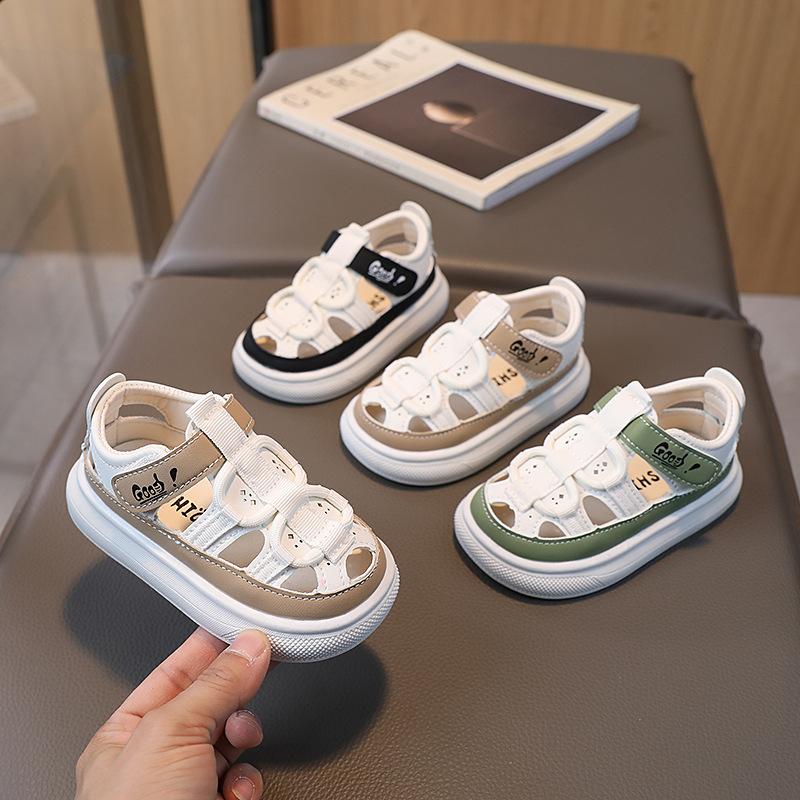 Fun Beatuy Children's Shoes Summer New Children's Sandals Korean Version of Boys Hollowed Out Board Shoes 1-6 Years Old Children's Tide Casual Shoes