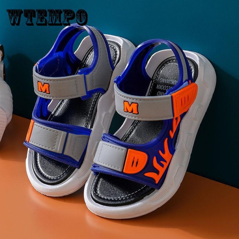 WTEMPO Boy's Sandals In Summer Big Children's Boys Soft-soled Non-slip Children's Baby Shoes Children's Beach Shoes