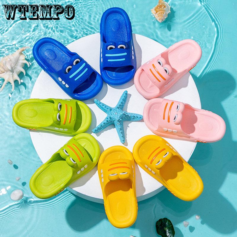 WTEMPO Children's Slippers Summer Soft Bottom Non-slip Shoes Men and Women Small and Medium Children Baby Home Slippers Wholesale