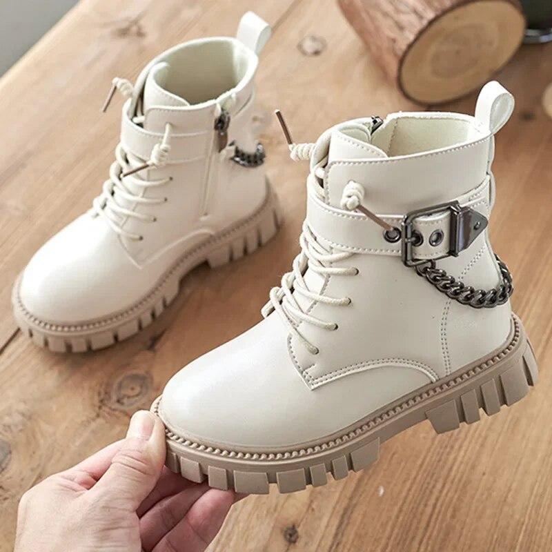 ChicFashion Children's Boots Girls Boys Boots Casual Warm Ankle Shoes Kids Fashion Sneakers for Kids Side Zipper Kids Boot