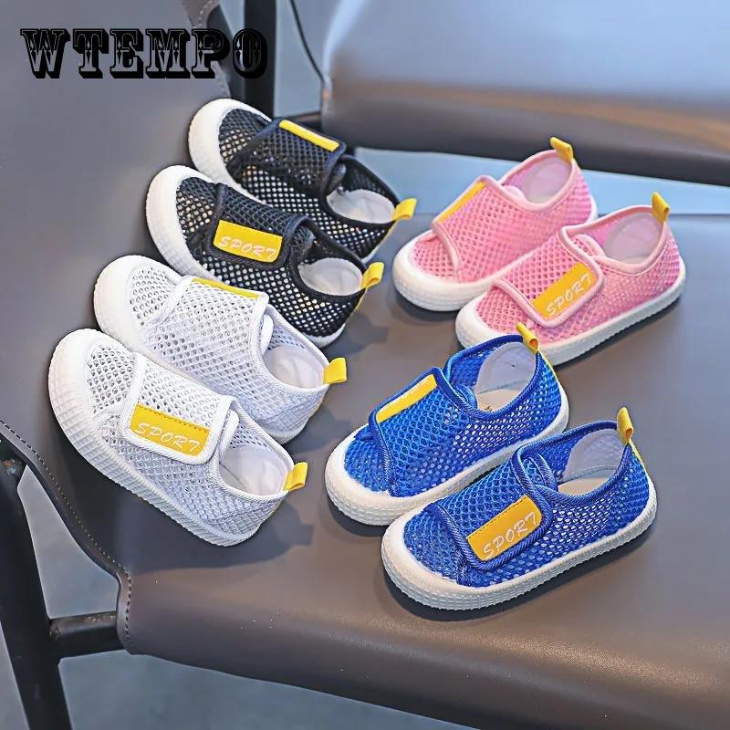 WTEMPO Children's Summer Sneakers Hollow Mesh Shoes Baby Soft-soled Indoor Shoes Girls White Shoes Boys