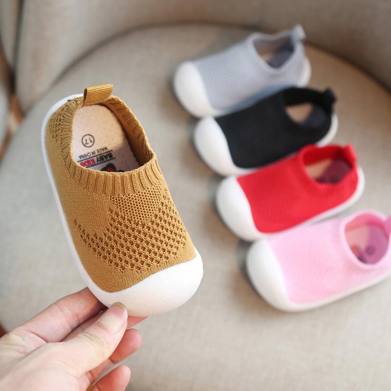 Fun Beatuy Children's Shoes 2023 Spring and Autumn New Baby Toddler Shoes Soft Soled Men's and Girls' Cloth Shoes Knitted Indoor Shoes