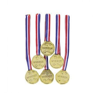 Bristol Novelty Fake Winner Medals (Pack Of 6)