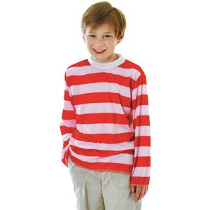 Bristol Novelty Childrens/Kids Red And White Striped Top