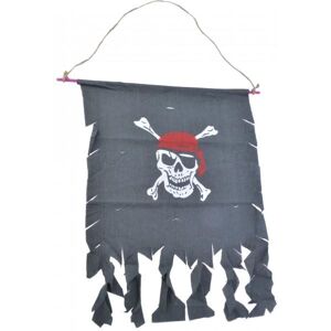 Bristol Novelty Skull And Crossbones Distressed Pirate Banner