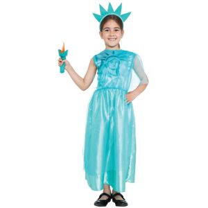 Bristol Novelty Girls Statue Of Liberty Costume With Plush Torch