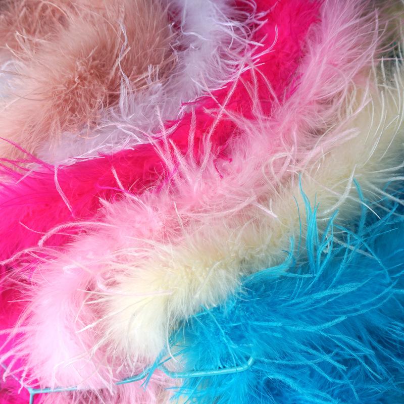 To Be Color Feathers Ostrich Fur Strip Performance Dance Clothing Diy Decorative Material Clothing Accessories